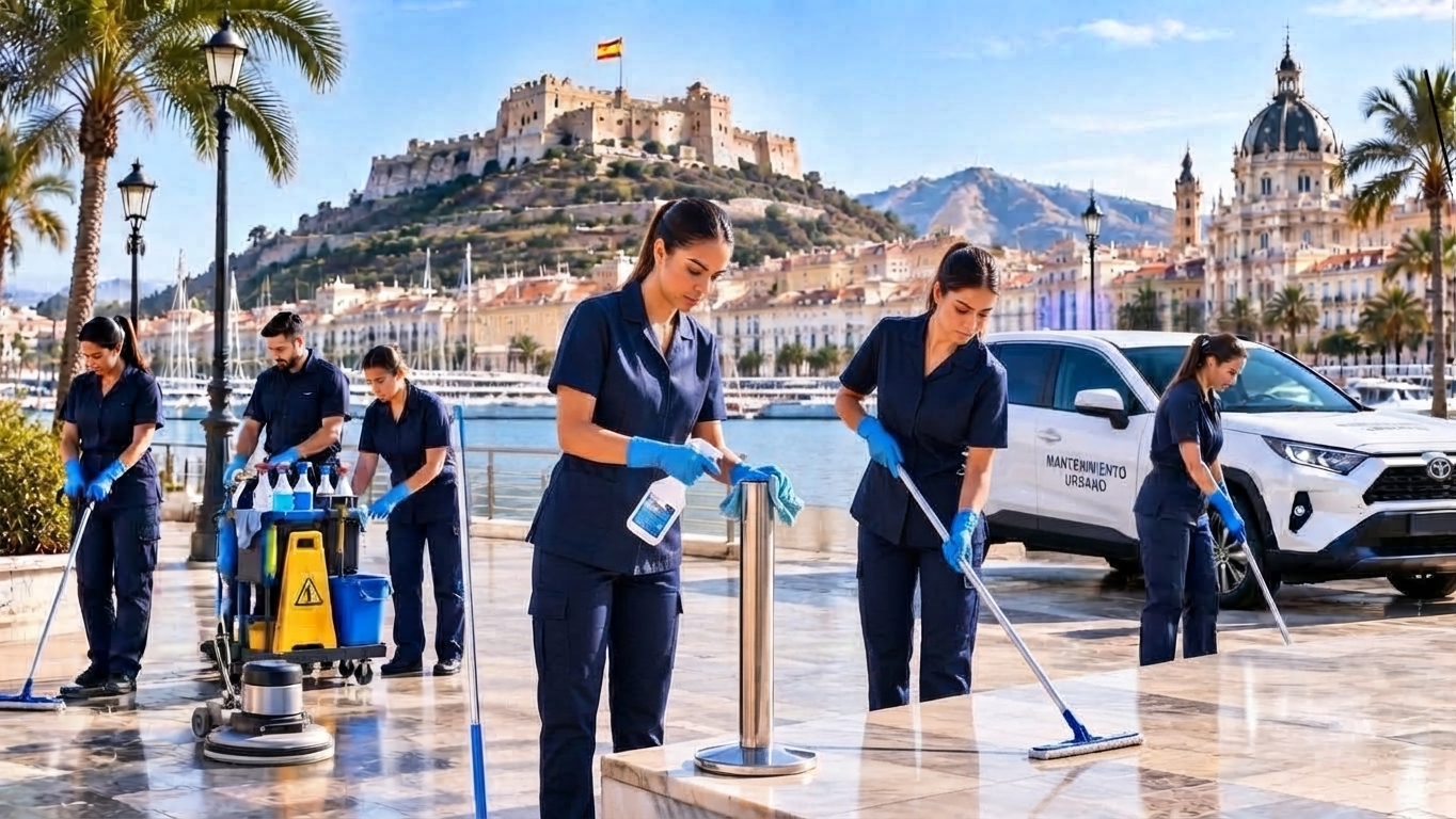 Limpieza de zonas exteriores en Murcia y Cartagena